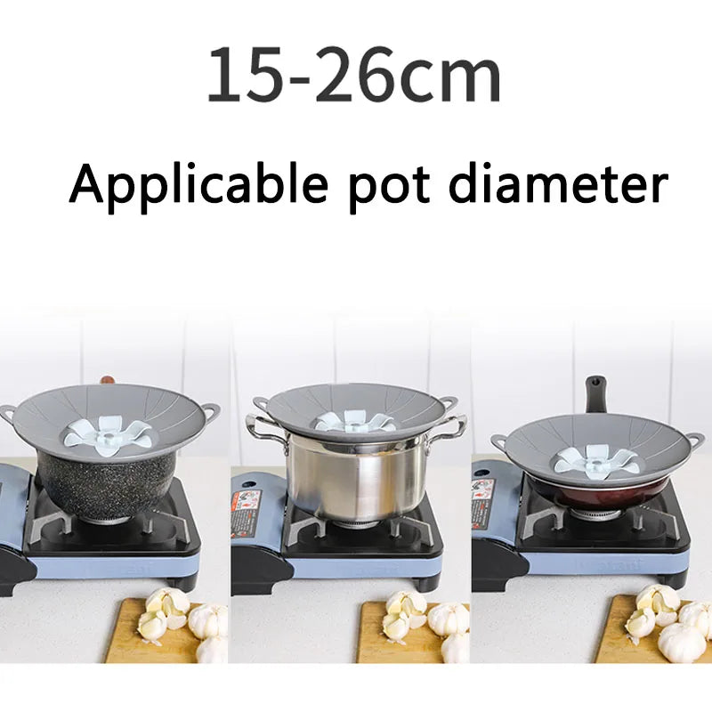 Lid for Pan Silicone Lid Spill Stopper Cover for Pot Pan Kitchen Accessories Cooking Tools Flower Cookware Kitchen Accessories