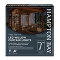 300-Light 10 Ft. Indoor/Outdoor Plug-In Integrated LED Mini Bulb 10-Strand Willow Curtain String Light Set, 1-Pack