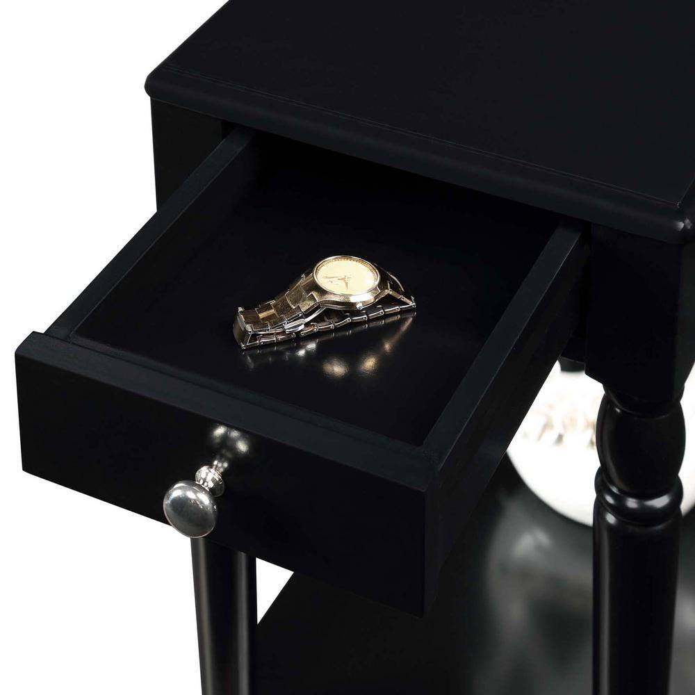 French Country Black No Tools Chairside Table