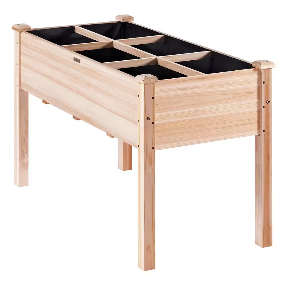 4 Ft. X 2 Ft. X 2.5 Ft. Raised Garden Bed Wooden Planter Box with Legs Elevated Outdoor Planting Boxes