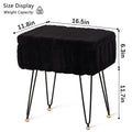 Storage Ottoman Vanity Stools with Metal Legs 16.5