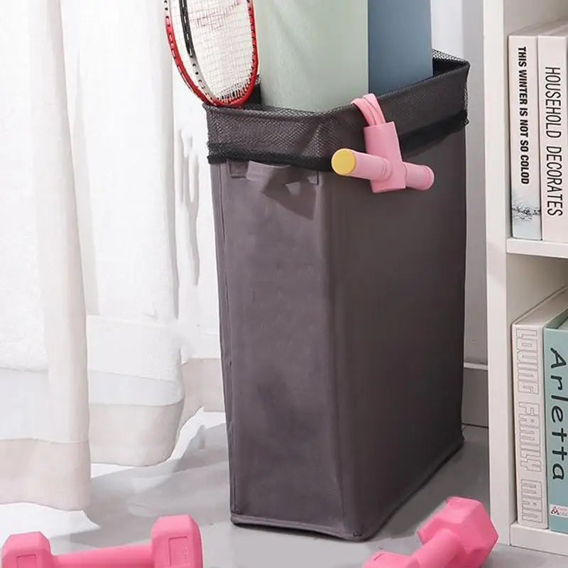 Collapsible Laundry Baskets Large Slim Folding Hamper Freestanding Narrow Corner Bin with Handle Home Storage Basket Accessories