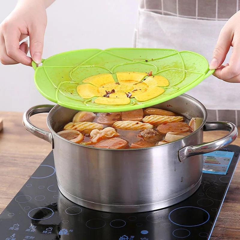 Lid for Pan Silicone Lid Spill Stopper Cover for Pot Pan Kitchen Accessories Cooking Tools Flower Cookware Kitchen Accessories