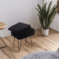Storage Ottoman Vanity Stools with Metal Legs 16.5