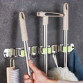 Ludlz 1/2/3/4/5 Hook Broom Holder Wall Mounted - Mop and Broom Hanger Holder - Garage Storage Rack & Garden Tool Organizer for Home, Kitchen, Garden, Tools, Garage Organizing