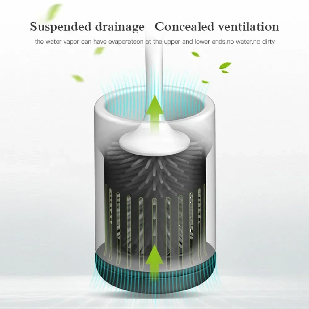 ECOCO Toilet Brush and Holder Quick Drain Cleaning Brush Tools for Toilet Household WC Washroom Bathroom Accessories Sets