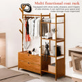 Simple Assembly Bamboo Wardrobe Standing Wardrobes Modern Household Storage Cabinets Bedroom Furniture Wardrobe Garment Rack