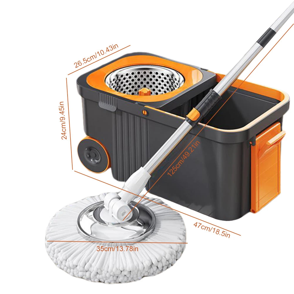 Automatic Dehydration Mop and Bucket Household Cleaning Brush Mop Brooms Cleaning Floor Household Handheld 360° Spin Mop