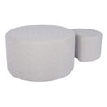 Upholstered Nesting Coffee Tables (Set of 2), Side Table for Living Room, Bedroom, Office, Beige