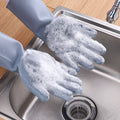 Silicone Dishwashing Gloves Dishwashing and Laundry Insulated Kitchen Cleaning Household Gloves Pet Bathing Gloves