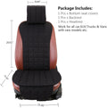 Cooling Car Seat Covers,Cloth Seat Covers for Cars,Linen Car Seat Protector,Front Seat Only Universal Fits Most Automotive,Vans,Suvs,Trucks Black