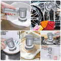 Clearance！ Electric Scrubber Electric Cleaning Brush Cordless Power Scrubber with 5 Replaceable Brush Heads Handheld Power Shower Scrubber for Bathtub Floor Wall Tile Toilet Dish Towels for Kitchen