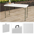 Adjustable Folding Table - 4 Foot Plastic Utility Tabletop