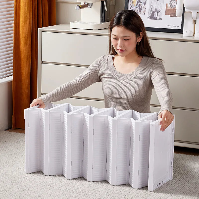 Foldable Shoe Rack Organizer 6 Layers Plastic Transparent Shoes Box Home Sneaker Storage Case Stackable Shoes Cabinet for Closet