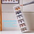 Foldable Shoe Rack Organizer 6 Layers Plastic Transparent Shoes Box Home Sneaker Storage Case Stackable Shoes Cabinet for Closet