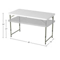 Adjustable Folding Table - 4 Foot Plastic Utility Tabletop
