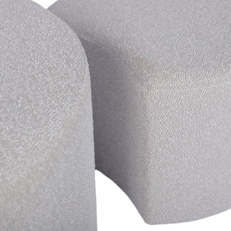 Upholstered Nesting Coffee Tables (Set of 2), Side Table for Living Room, Bedroom, Office, Beige