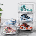 Shoe Storage Box (4Pack) Shoes Organizer Auto-Opening White Shoe-Shelf Home Furniture Cabinets for Living Room Shoerack Cabinet