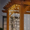 300-Light 10 Ft. Indoor/Outdoor Plug-In Integrated LED Mini Bulb 10-Strand Willow Curtain String Light Set, 1-Pack