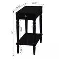 French Country Black No Tools Chairside Table