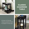 French Country Black No Tools Chairside Table