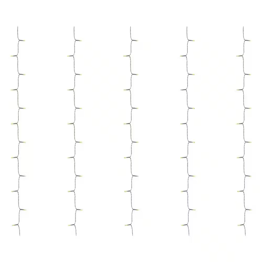 300-Light 10 Ft. Indoor/Outdoor Plug-In Integrated LED Mini Bulb 10-Strand Willow Curtain String Light Set, 1-Pack