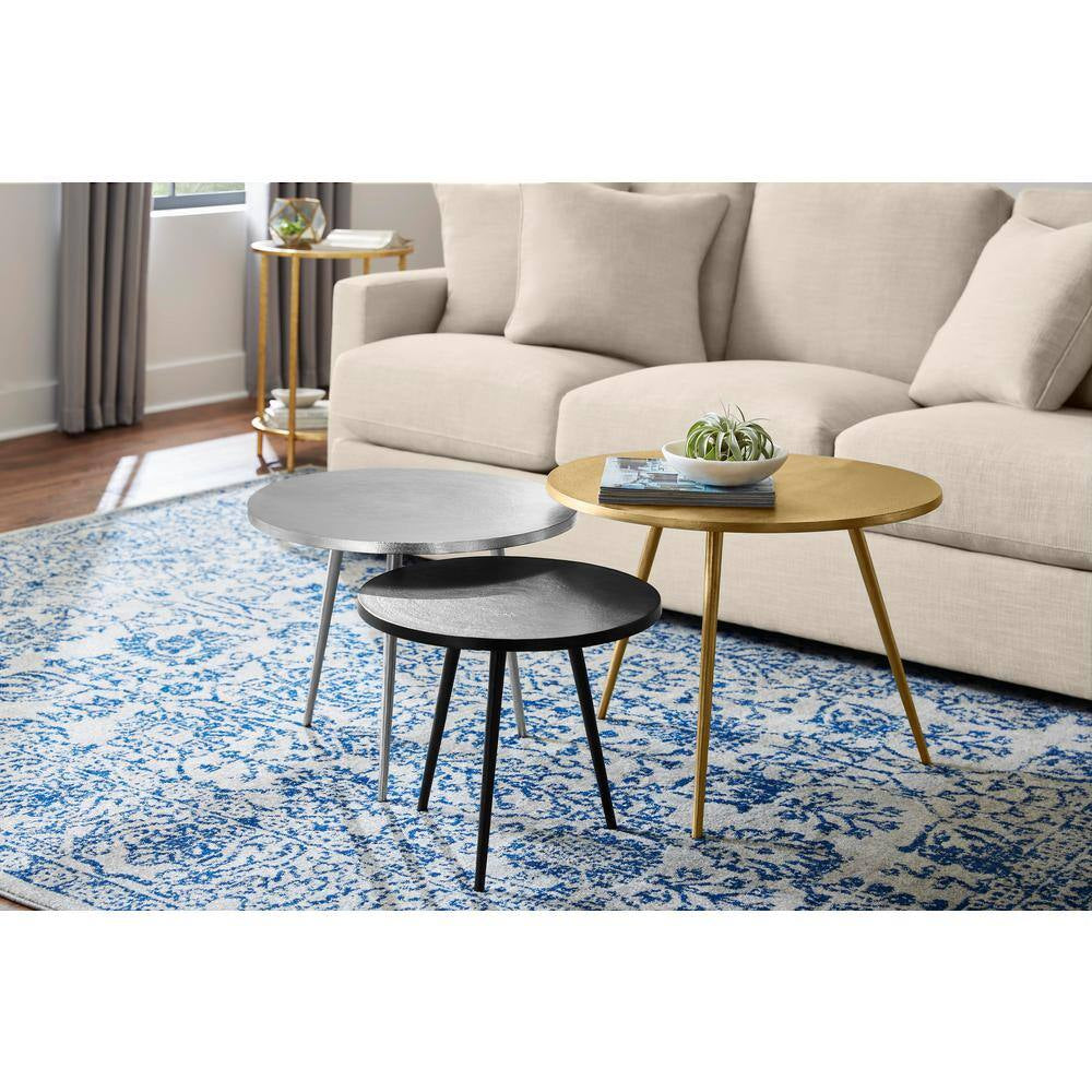 Gold, Silver and Dark Bronze Finish Metal Coffee Tables