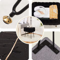Storage Ottoman Vanity Stools with Metal Legs 16.5
