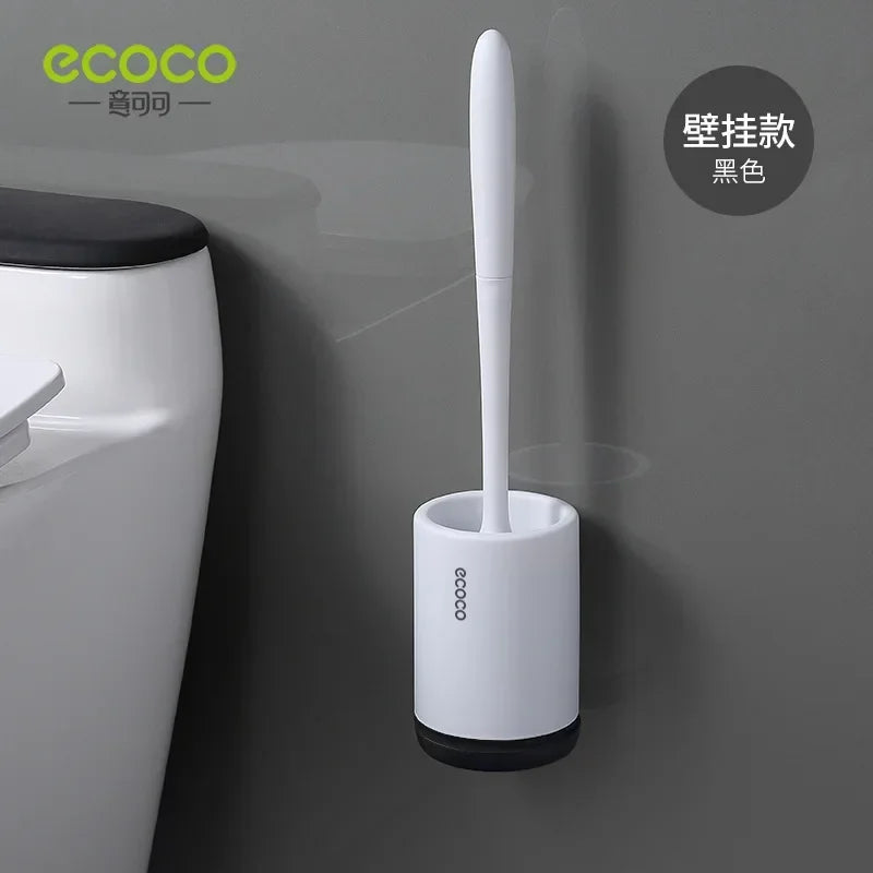 ECOCO Toilet Brush and Holder Quick Drain Cleaning Brush Tools for Toilet Household WC Washroom Bathroom Accessories Sets