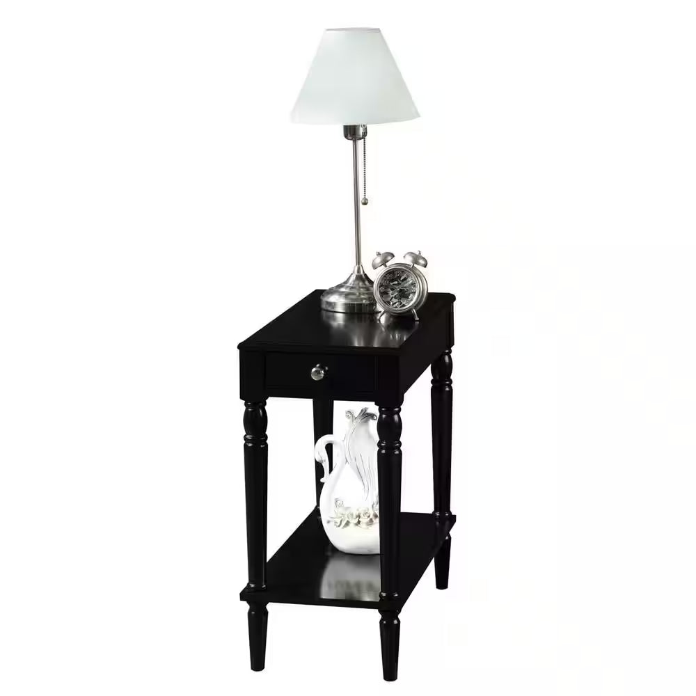 French Country Black No Tools Chairside Table