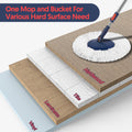 Spin Mop and Bucket System with Wringer Set for Floors Cleaning, Red