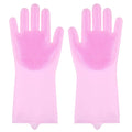 Silicone Dishwashing Gloves Dishwashing and Laundry Insulated Kitchen Cleaning Household Gloves Pet Bathing Gloves