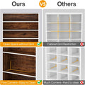 Tall Shoe Cabinet, 9 Tiers 40-45 Pairs Heavy Duty Wood Freestanding Shoe Storage Cabinet