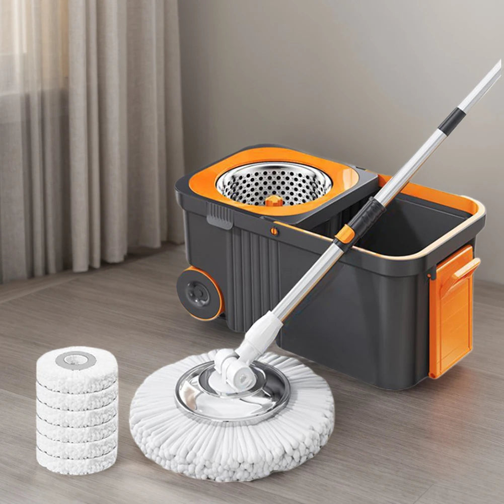 Automatic Dehydration Mop and Bucket Household Cleaning Brush Mop Brooms Cleaning Floor Household Handheld 360° Spin Mop