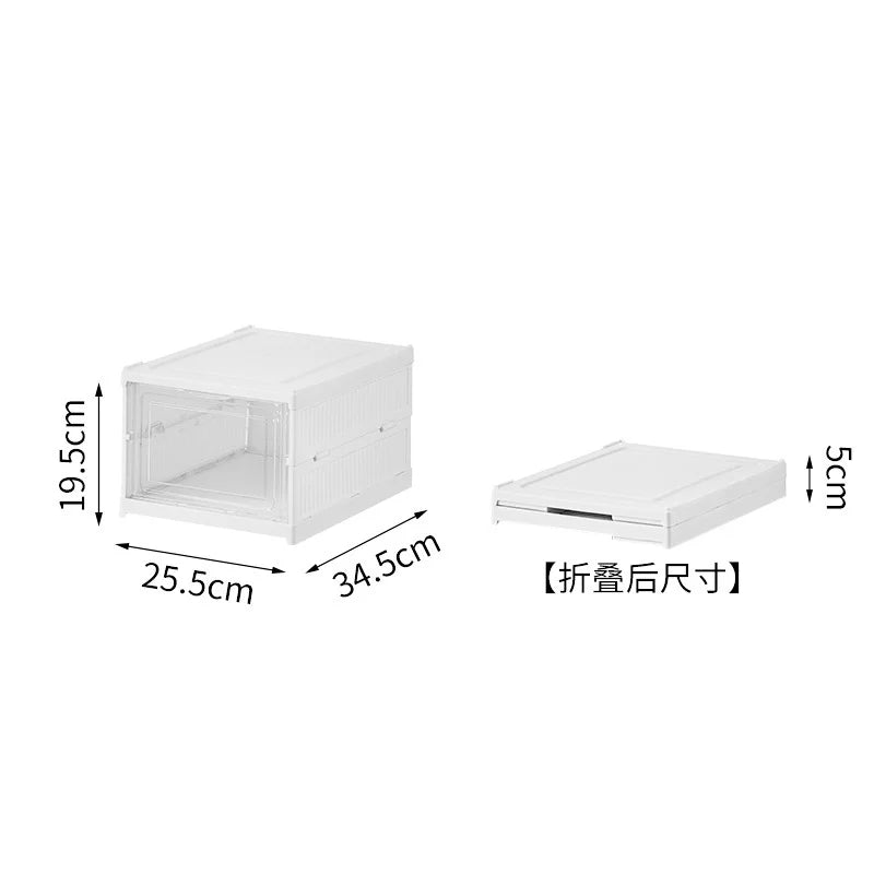 Foldable Shoe Rack Organizer 6 Layers Plastic Transparent Shoes Box Home Sneaker Storage Case Stackable Shoes Cabinet for Closet