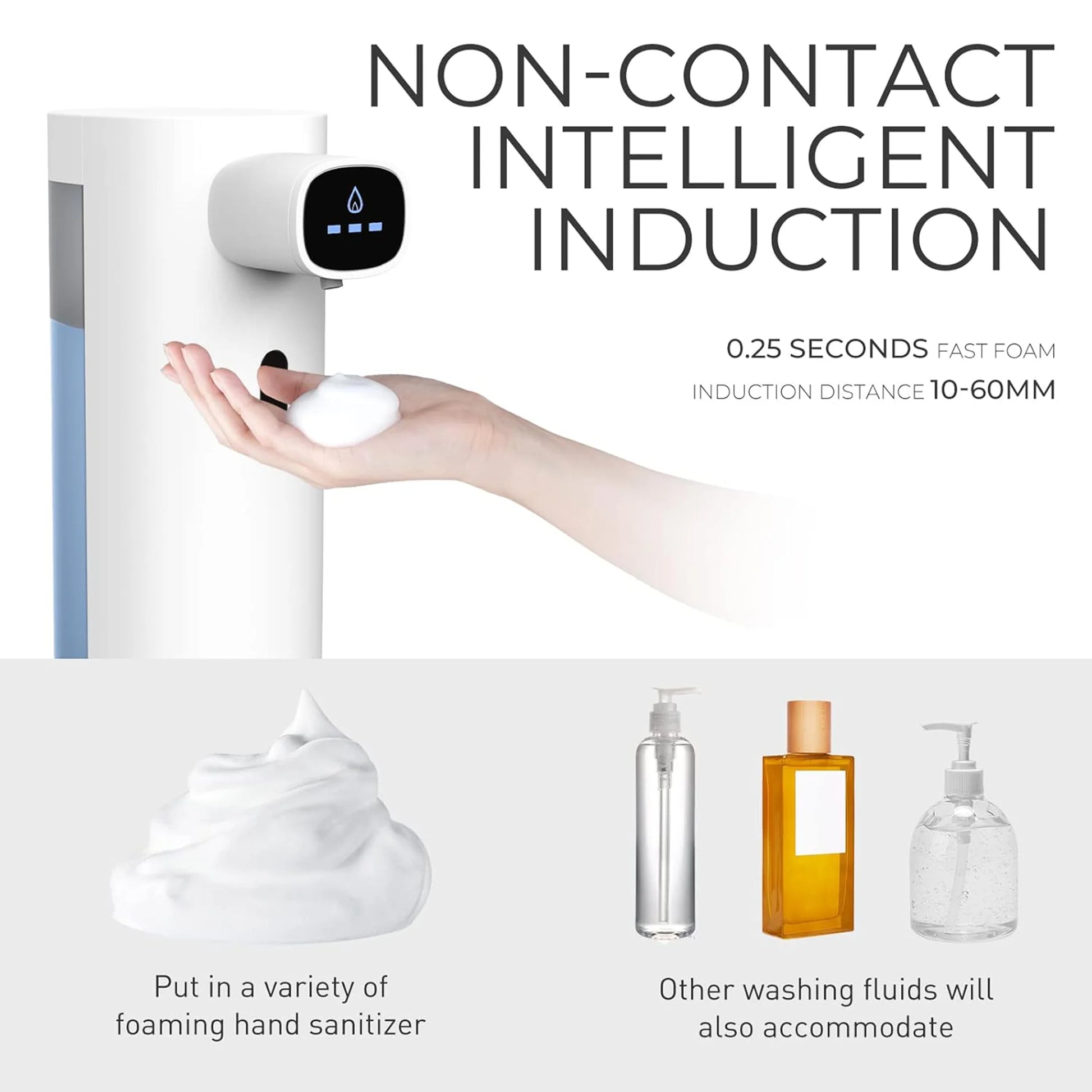 ! 10Oz/300Ml Automatic Foaming Soap Dispenser Touchless Foam Soap Dispenser,Usb Rechargeable