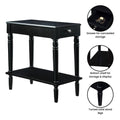 French Country Black No Tools Chairside Table