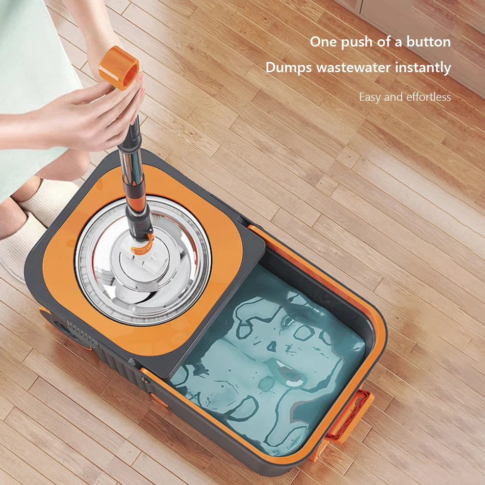 Automatic Dehydration Mop and Bucket Household Cleaning Brush Mop Brooms Cleaning Floor Household Handheld 360° Spin Mop
