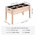 4 Ft. X 2 Ft. X 2.5 Ft. Raised Garden Bed Wooden Planter Box with Legs Elevated Outdoor Planting Boxes
