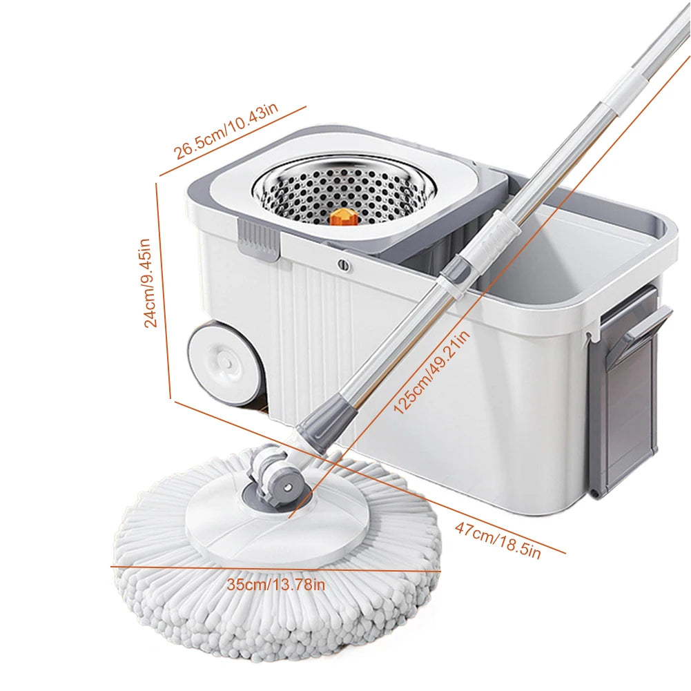 Automatic Dehydration Mop and Bucket Household Cleaning Brush Mop Brooms Cleaning Floor Household Handheld 360° Spin Mop